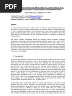 Botswana Dynamics of Rainwater Harvesting in Botswana Understanding The Socio-Economic Aspects For Effective Implementation of Programmes and Policies - Part 1