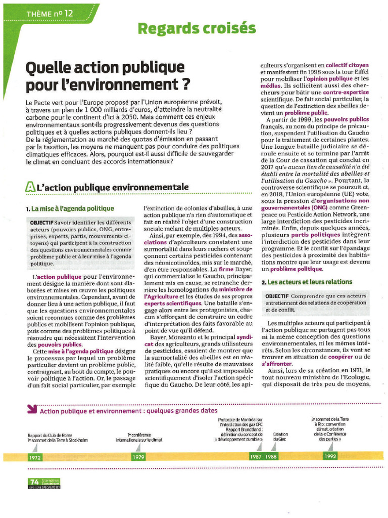 Synthèse Environnement AE Élèves | PDF