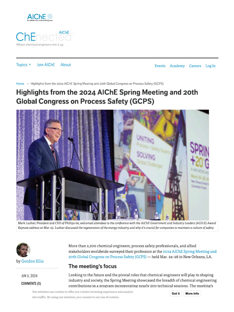 Highlights From The 2024 AIChE Spring Meeting and 20th Global Congress