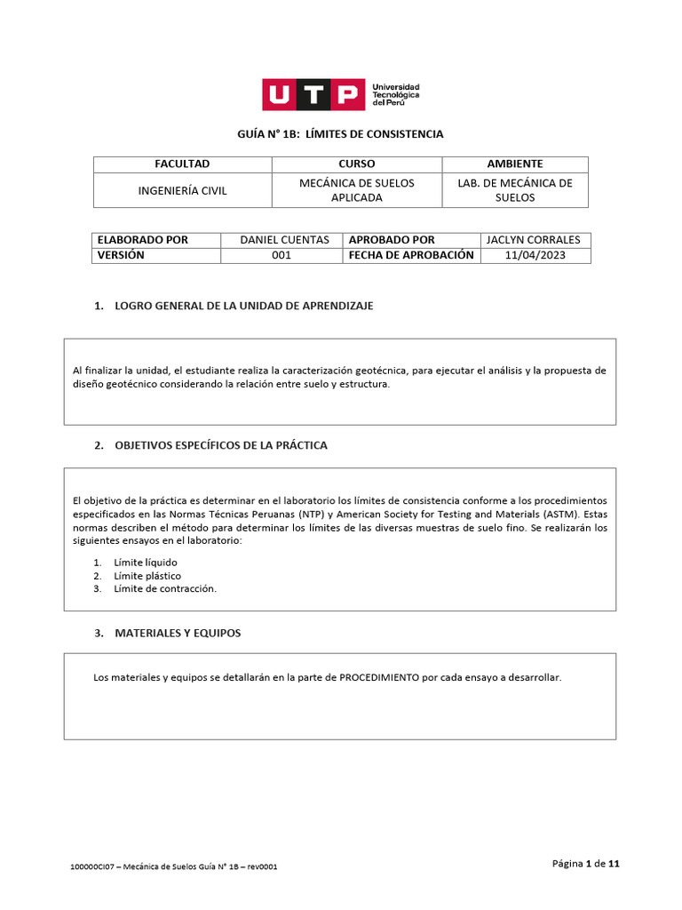 Cálculo de Límites de Consistencia del Suelo | PDF | Laboratorios ...