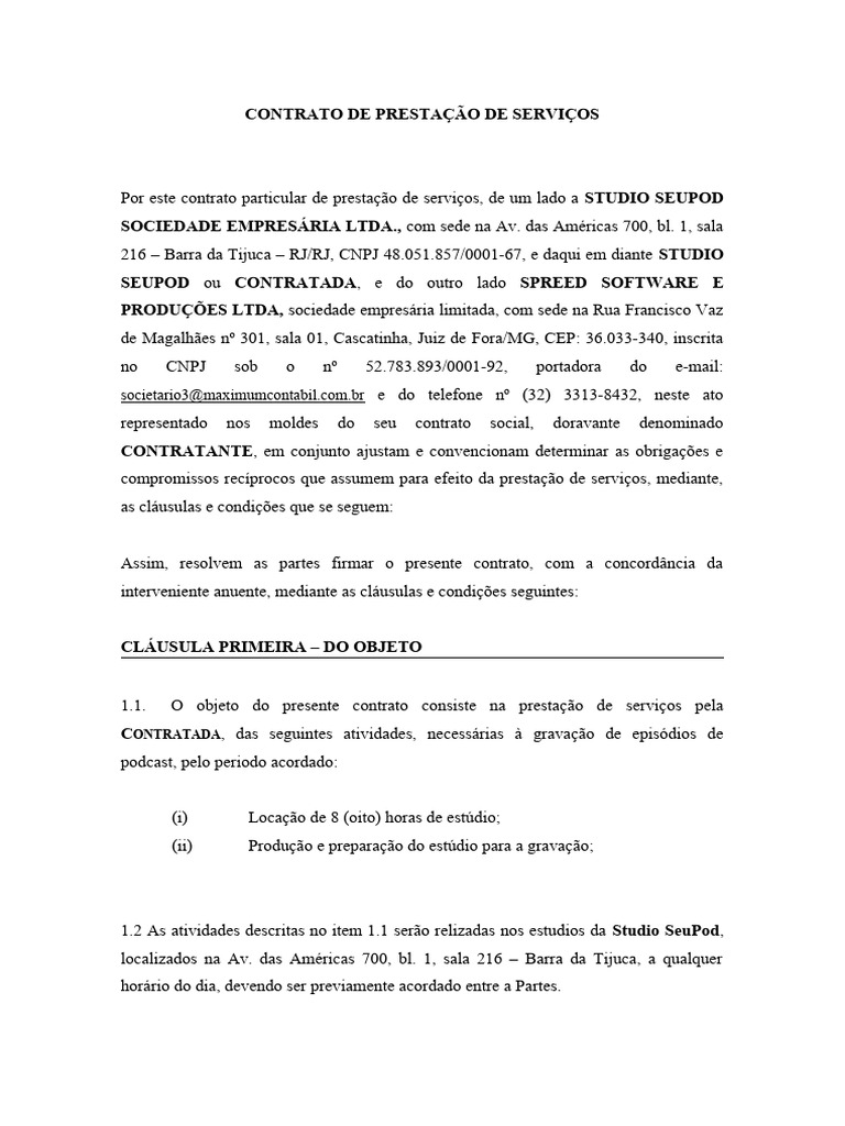 Contrato presta o de servi os seu pod x spreed software 2 pdf