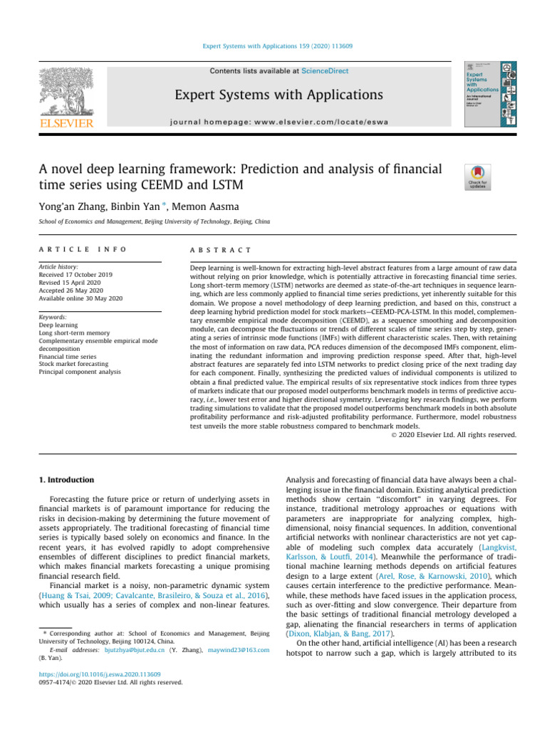 A Novel Deep Learning Framework: Prediction and Analysis of Financial ...