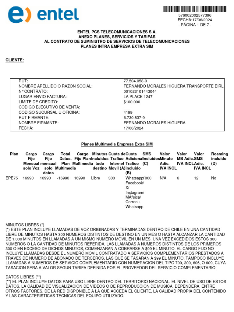 anexo 2 lineas trans fer | PDF | 3 G | Lte (Telecomunicaciones)