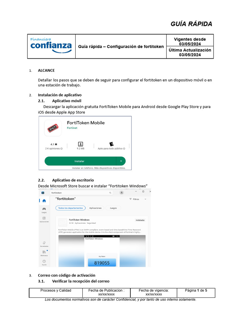Configuración de FortiToken: Guía Rápida | PDF | Aplicación movil ...