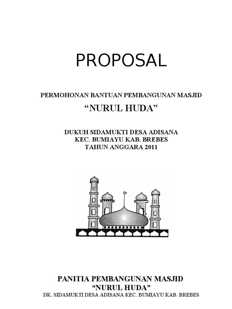 Proposal Renovasi Mushola Nurul Huda Adisana Bumiayu