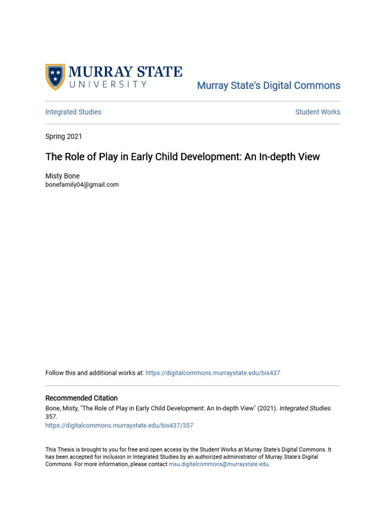 The Role of Play in Early Child Development - An In-Depth View | PDF ...