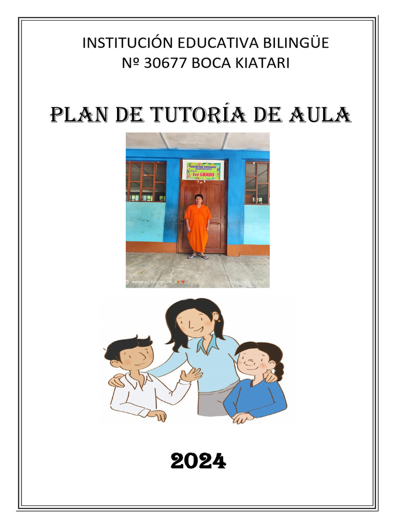 Plan de Tutoría 2024 para Primaria | PDF | Salón de clases | Maestros