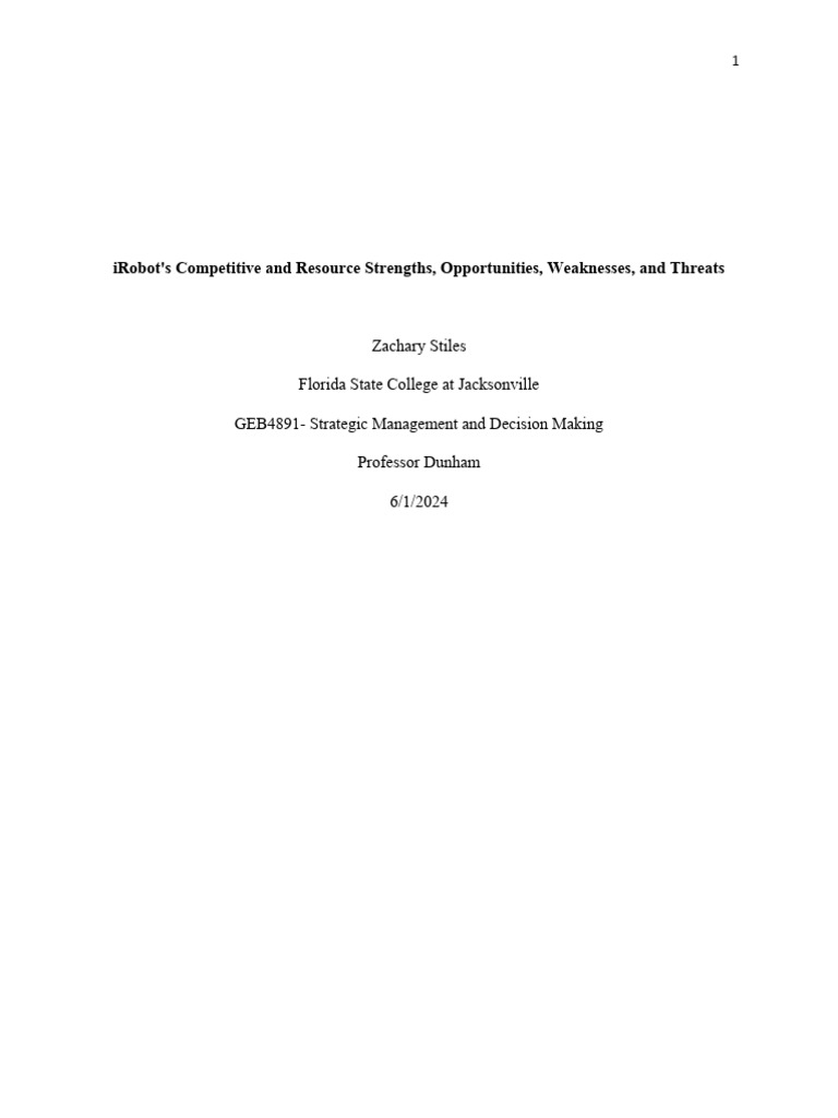 Startegic Management Case Study 3 | PDF | Competitive Advantage ...