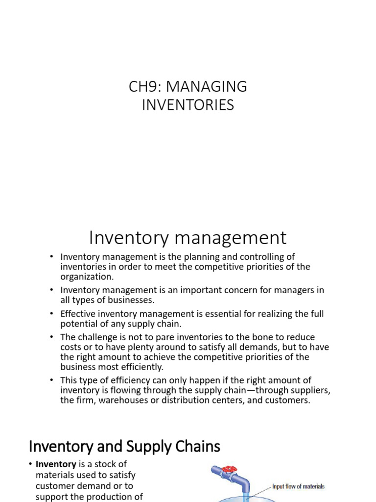 Effective Inventory Management Strategies | PDF | Inventory | Supply Chain