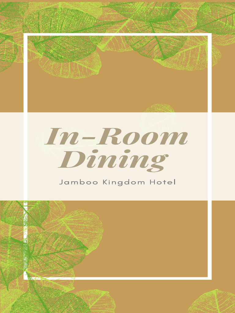 In-Room Dining Experience | PDF