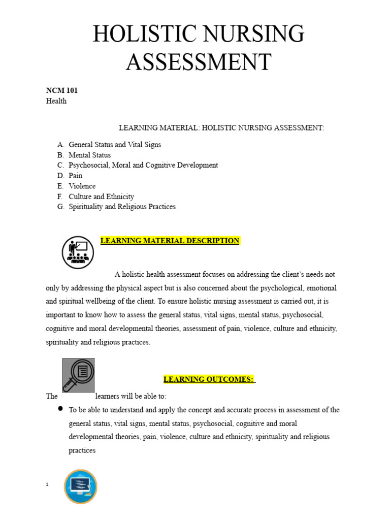 Holistic Assessment Tool 1 Pdf Pulse Breathing