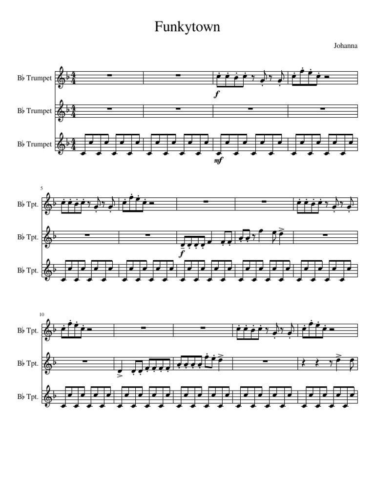 Funkytown - Score and Parts | PDF