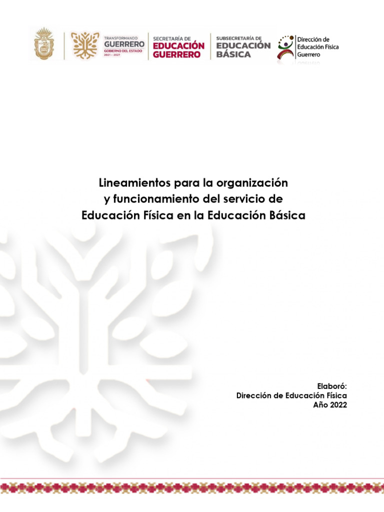 Lineamientos Ef 2022 | PDF | Educación de la primera infancia | Maestros
