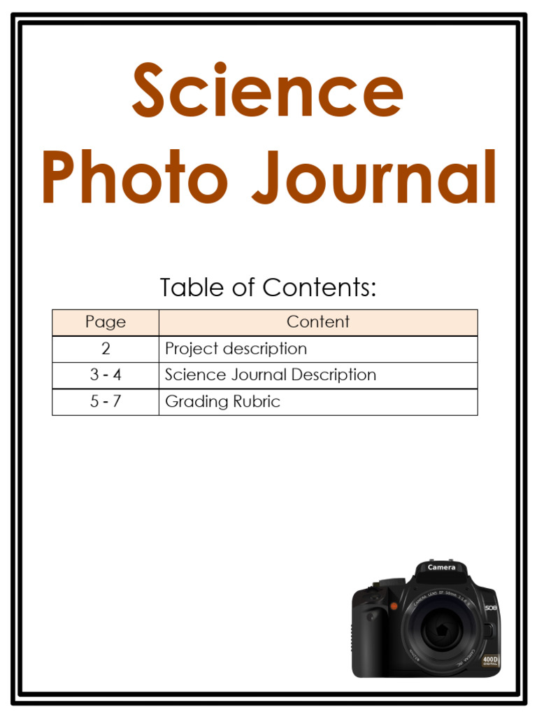 Science Photo Journal Project Guide | PDF | Grammar | Newton's Laws Of ...