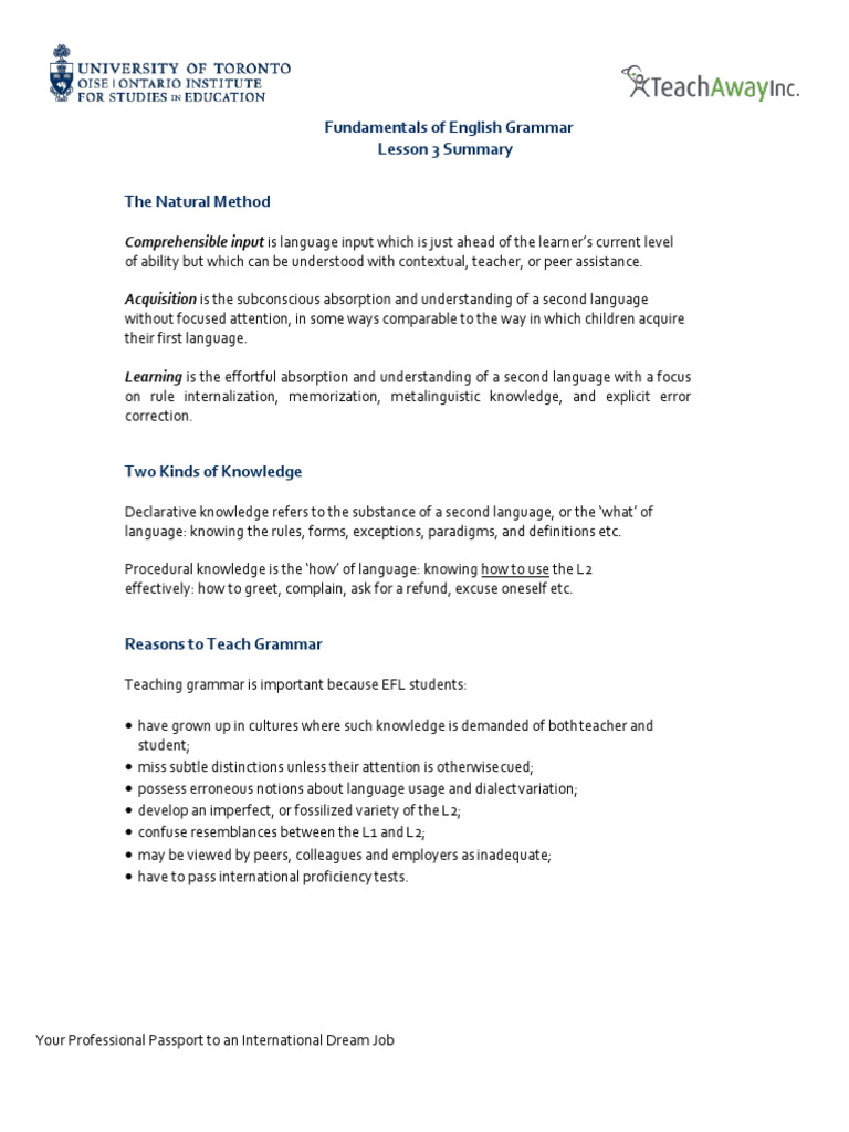 Unit 2b Lesson 3 - Summary | PDF