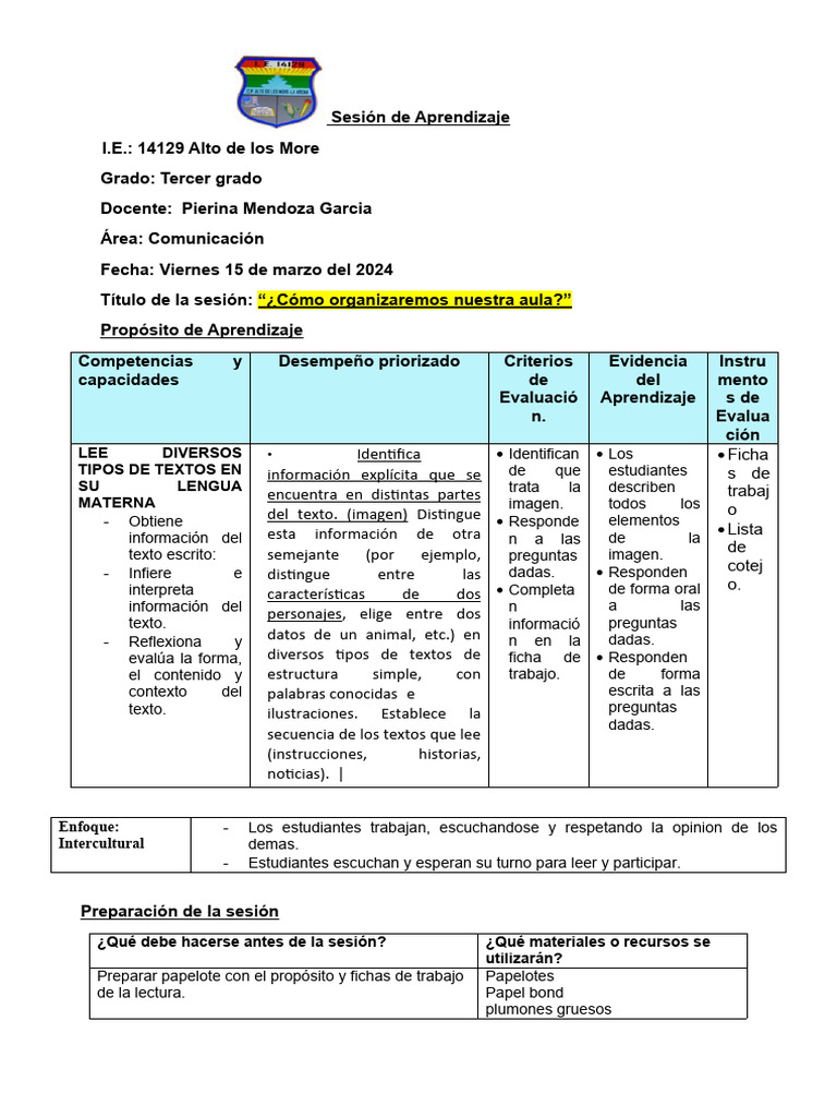 Como Organizamos Nuestra Aula | PDF | Salón de clases | Aprendizaje