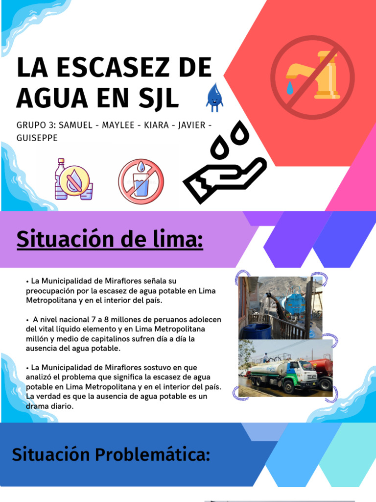 Escasez de Agua en SJL: Causas y Soluciones | PDF | Agua | Agua potable
