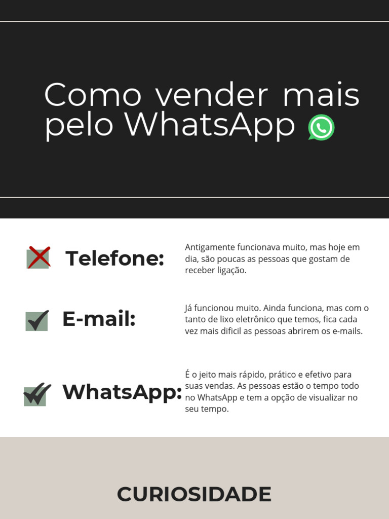 Como Vender Mais Pelo WhatsApp | PDF | Tempo | Preços