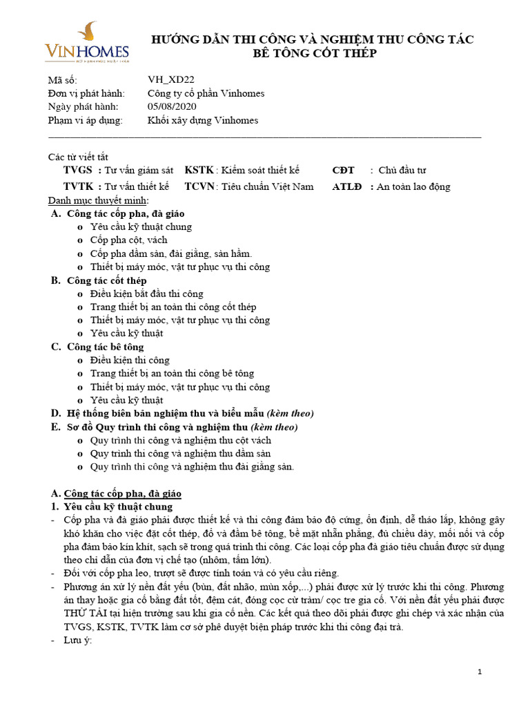 Vh xd22 link02 huong dan thi cong va nghiem thu cong tac be tong