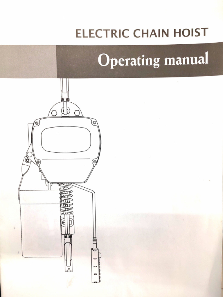 TBM Electric Chain Hoist SHK A (005 050) 1S 2S | PDF