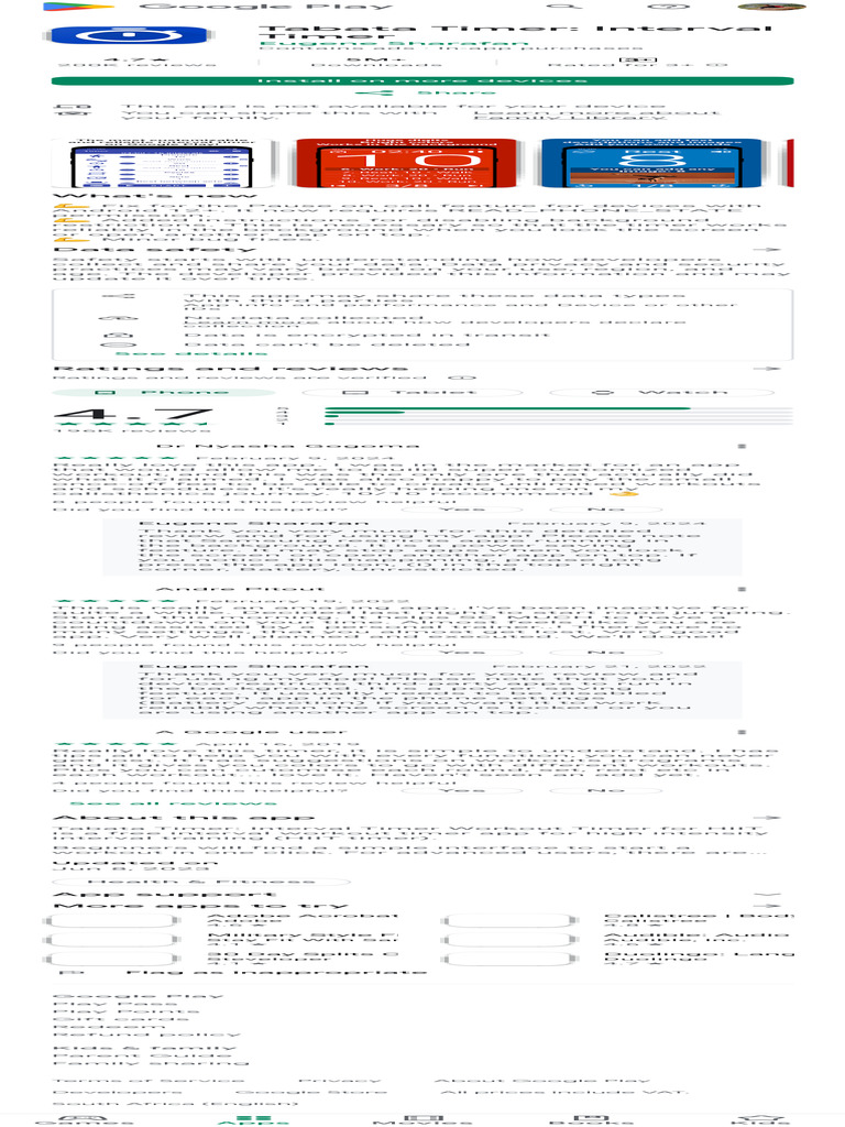 Tabata Timer Interval Timer - Apps On Google Play | PDF | Google Play ...