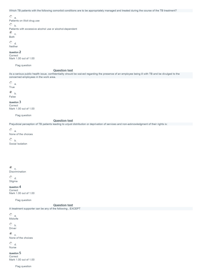 NTP MOP 6th Ed Quiz answers Download Free PDF Tuberculosis Health
