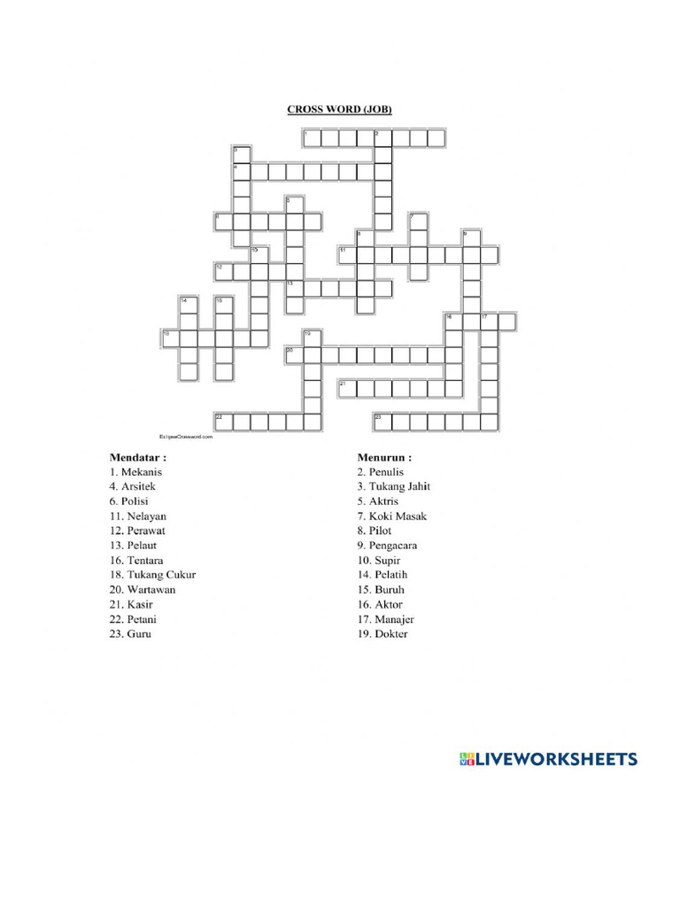 Teka Teki Silang Inggris | PDF