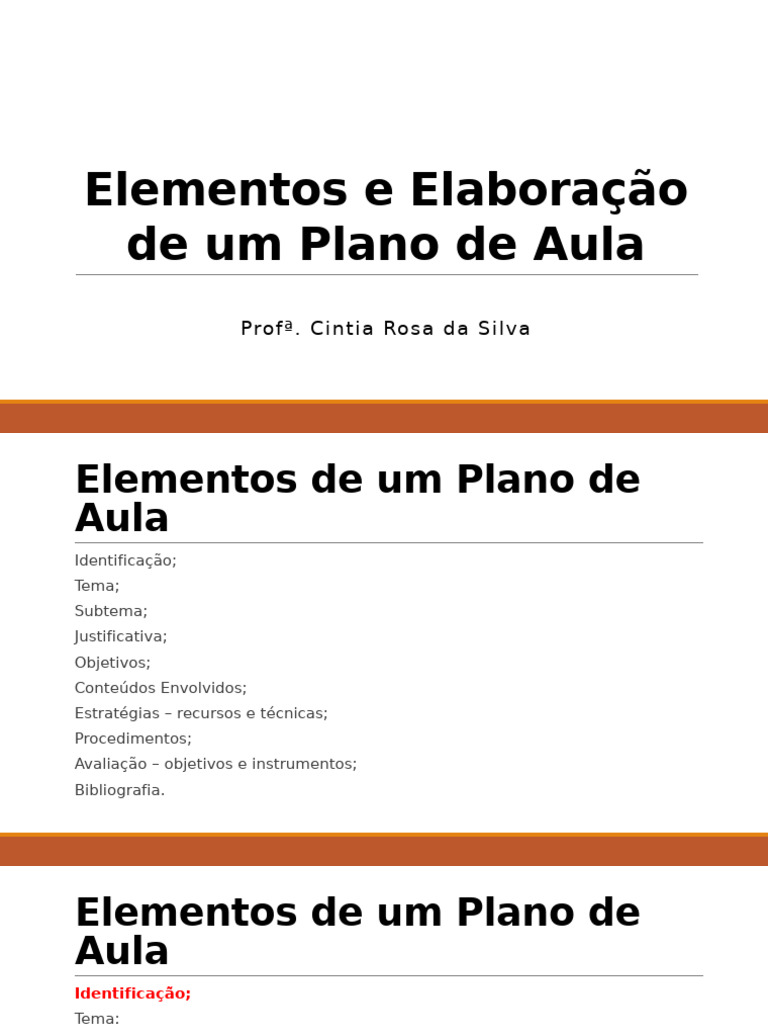 Estrutura de um Plano de Aula Eficaz | PDF | Lição | Aprendizado
