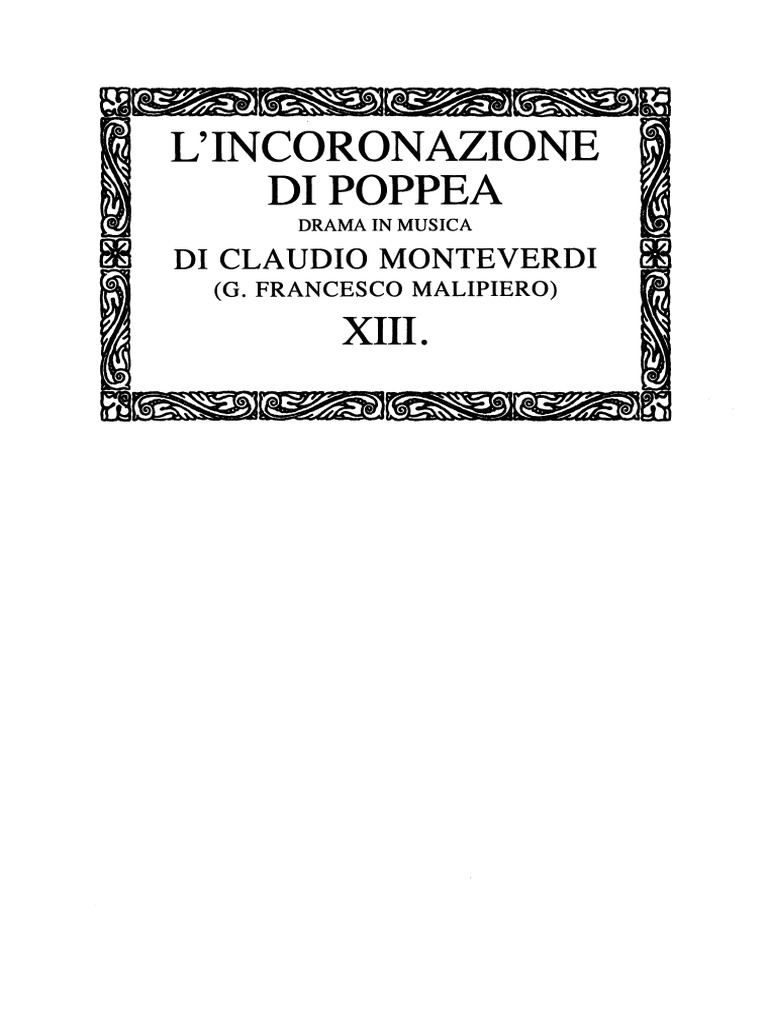 01 Poppea - Prologue | PDF