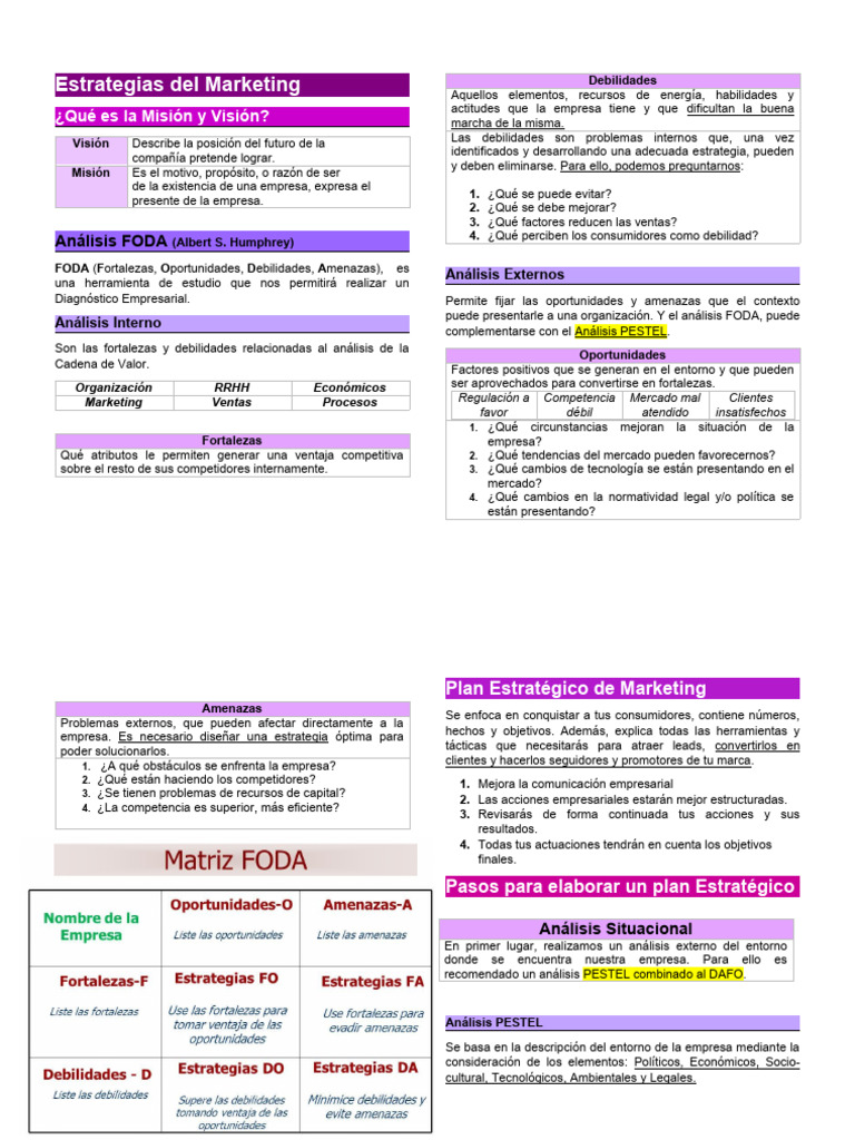 2.0-Estrategias Del Marketing | PDF | Análisis FODA | Marketing