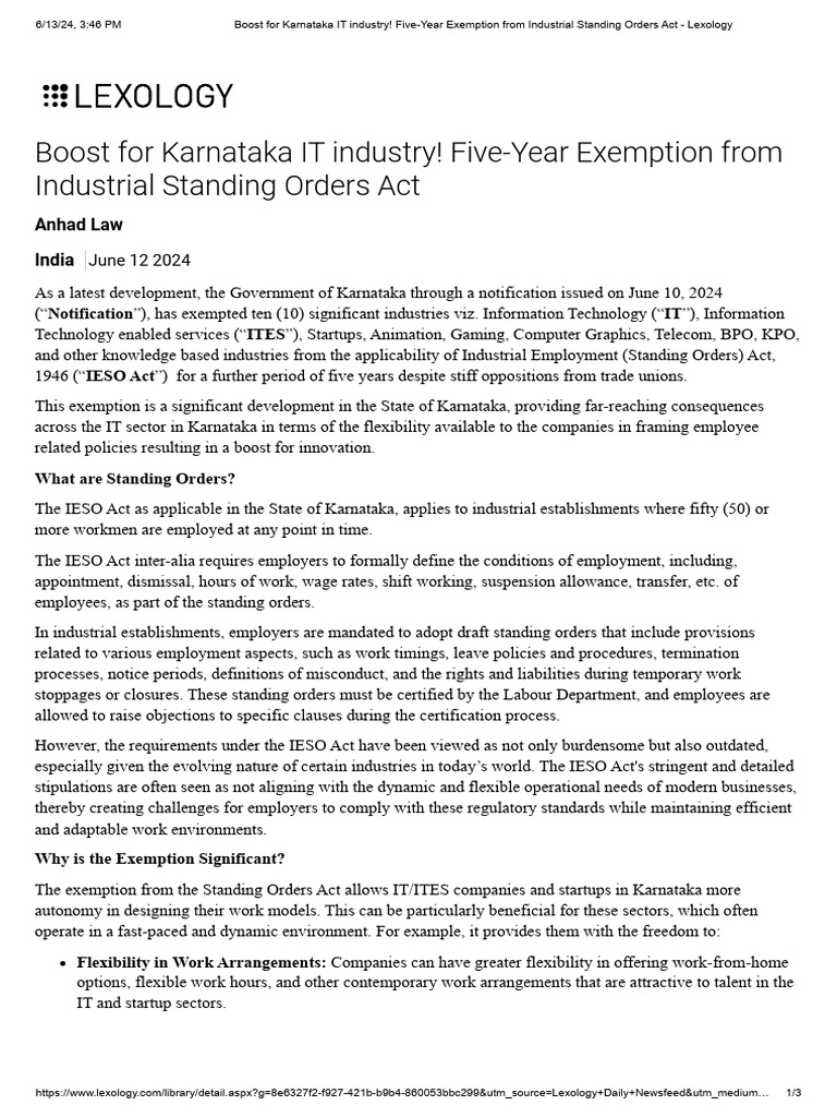 Boost for karnataka it industry five year exemption from industrial