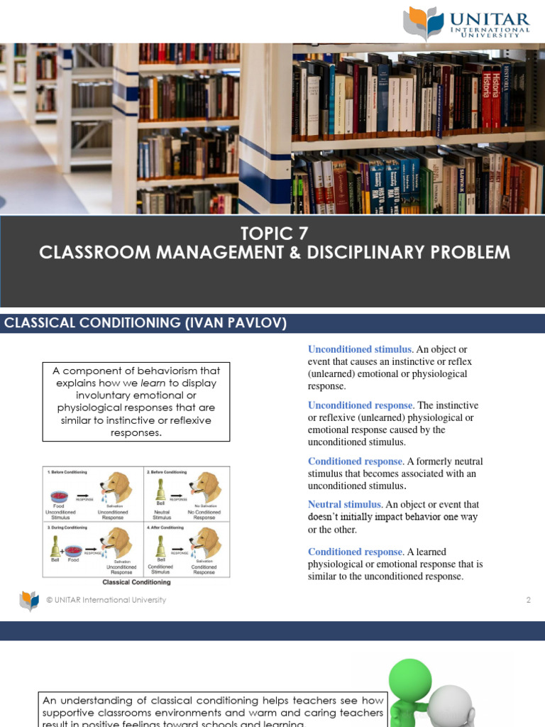 TOPIC 7 CLASSROOM MANAGEMENT N DISCIPLINARY PROBLEM | PDF ...