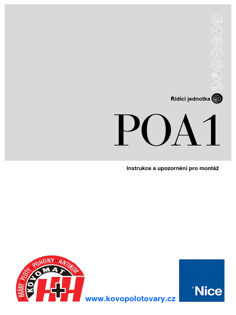 Navod Ridici Jednotka NICE POA1 PDF — free download