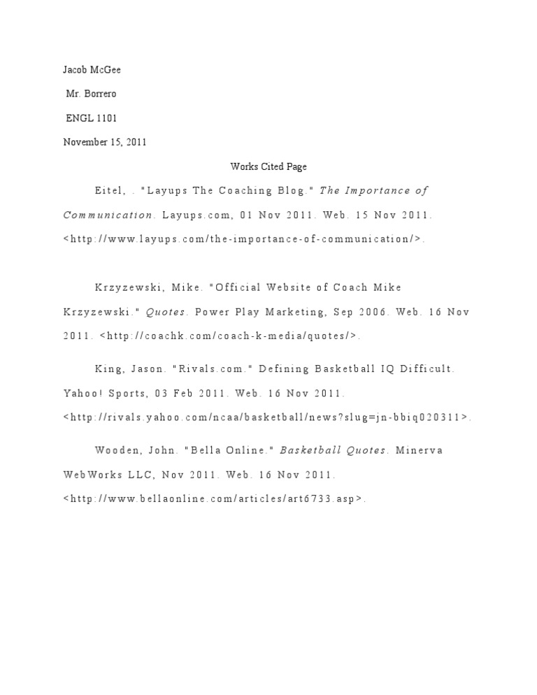 Work Cited Page | PDF