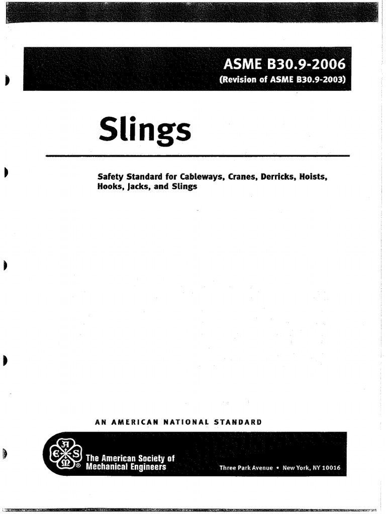 Asme b30 9 2006 slings pdf