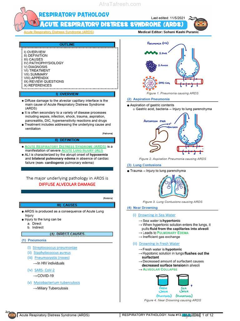 Acute Respiratory Distress Syndrome | Download Free PDF | Pneumonia | Lung