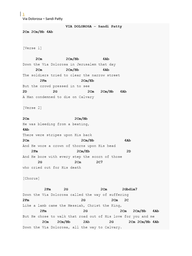Via Dolorosa Sandi Patty Pdf Jesus