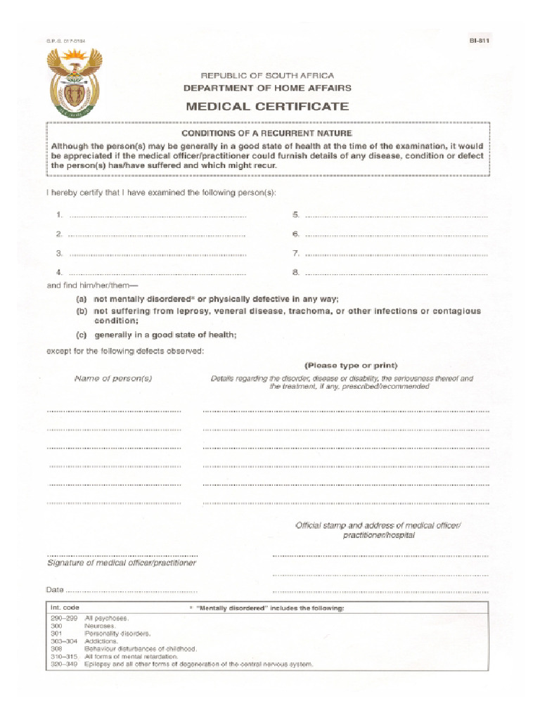 bi 811 (medical report form) PDF