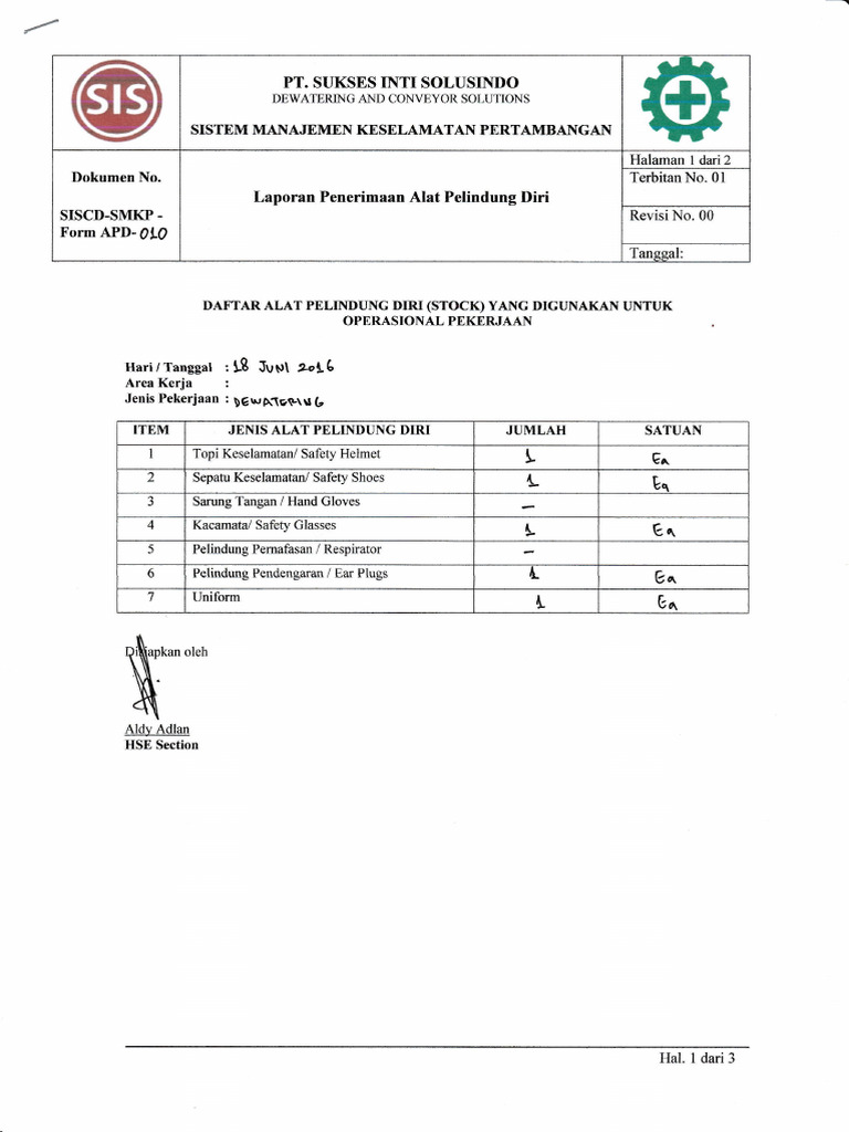 SISCD-SMKP-Form APD-010 | PDF