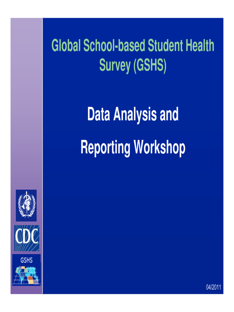 GSHS Data Analysis Workshop Guide | PDF | Sampling (Statistics ...
