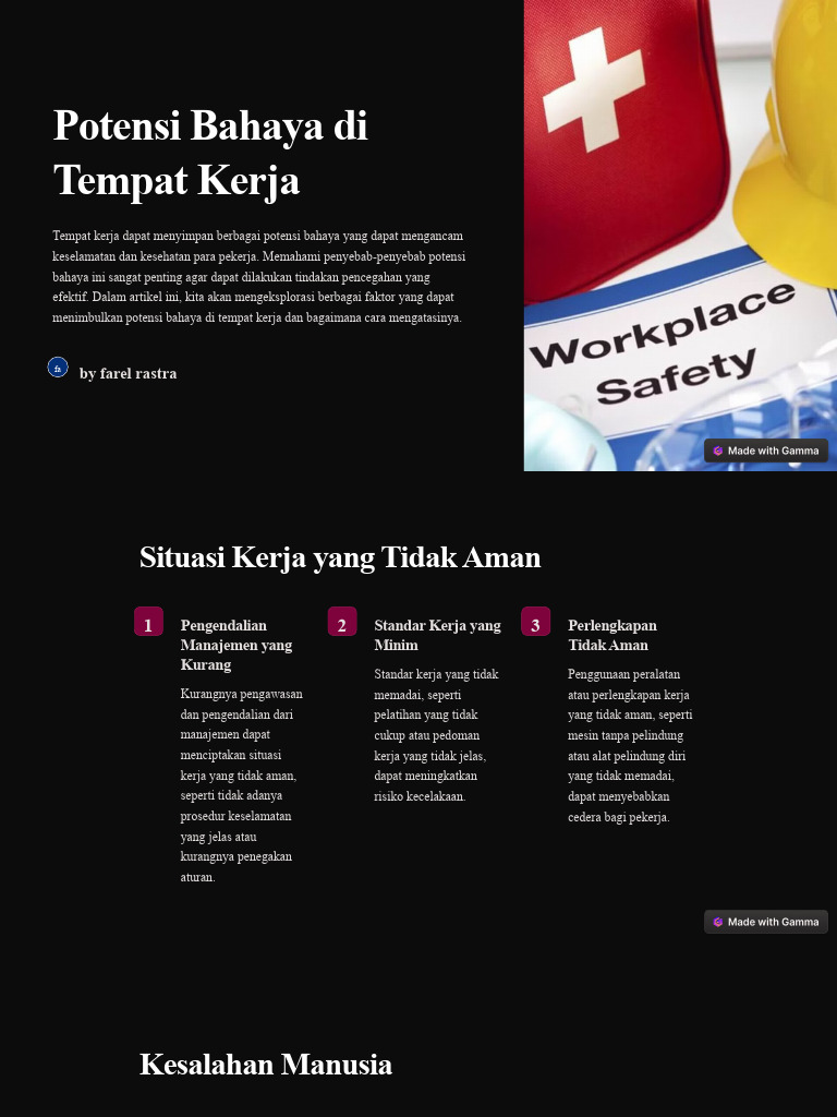 Potensi Bahaya Di Tempat Kerja Pdf