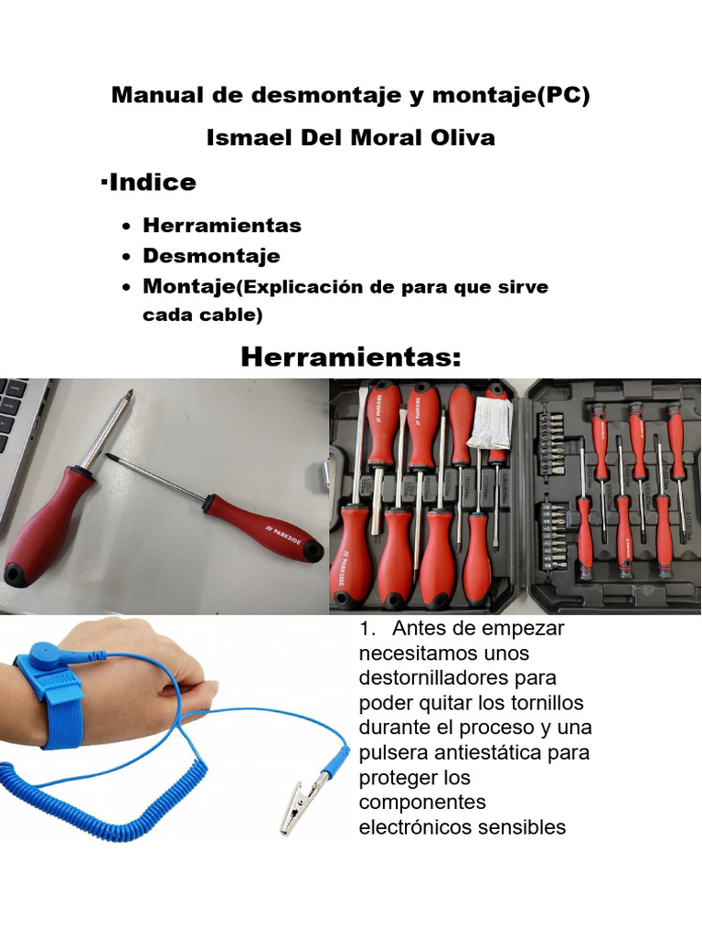 Guía de Montaje y Desmontaje de PC | PDF | USB | Hardware de la computadora
