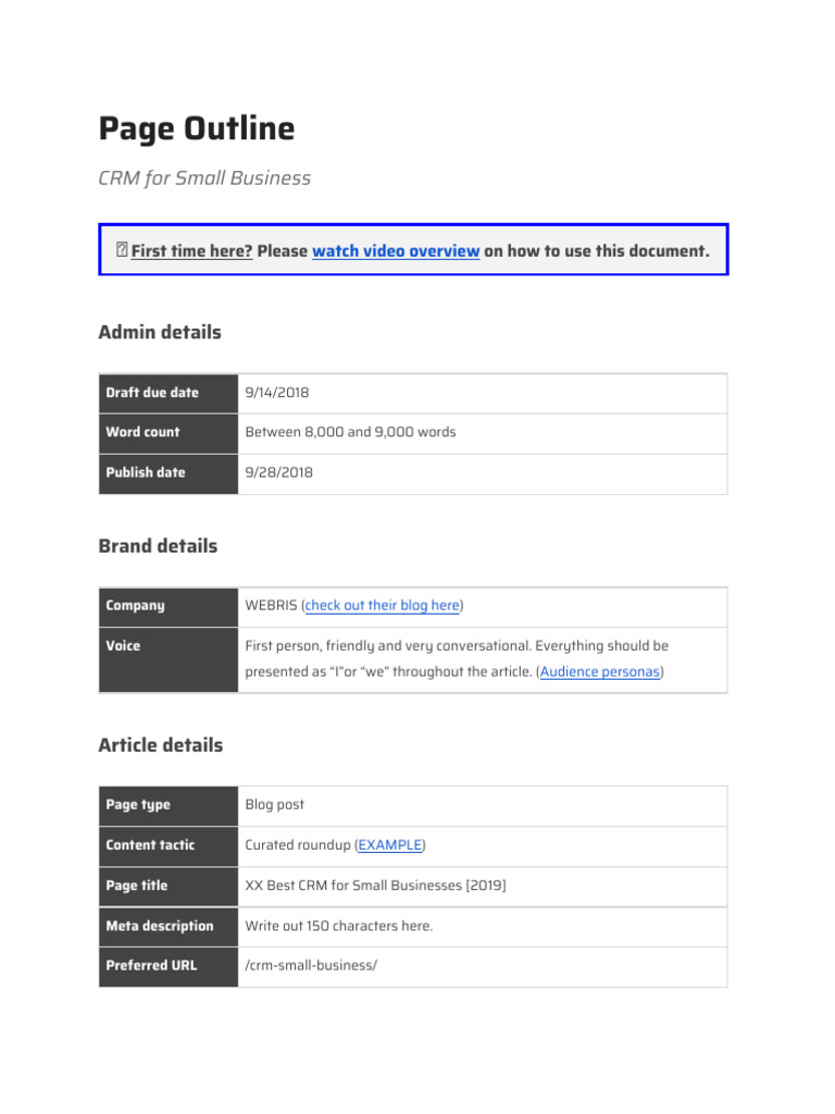 Blueprint - TEMPLATE - Page Level SEO Recommendations | PDF | World ...