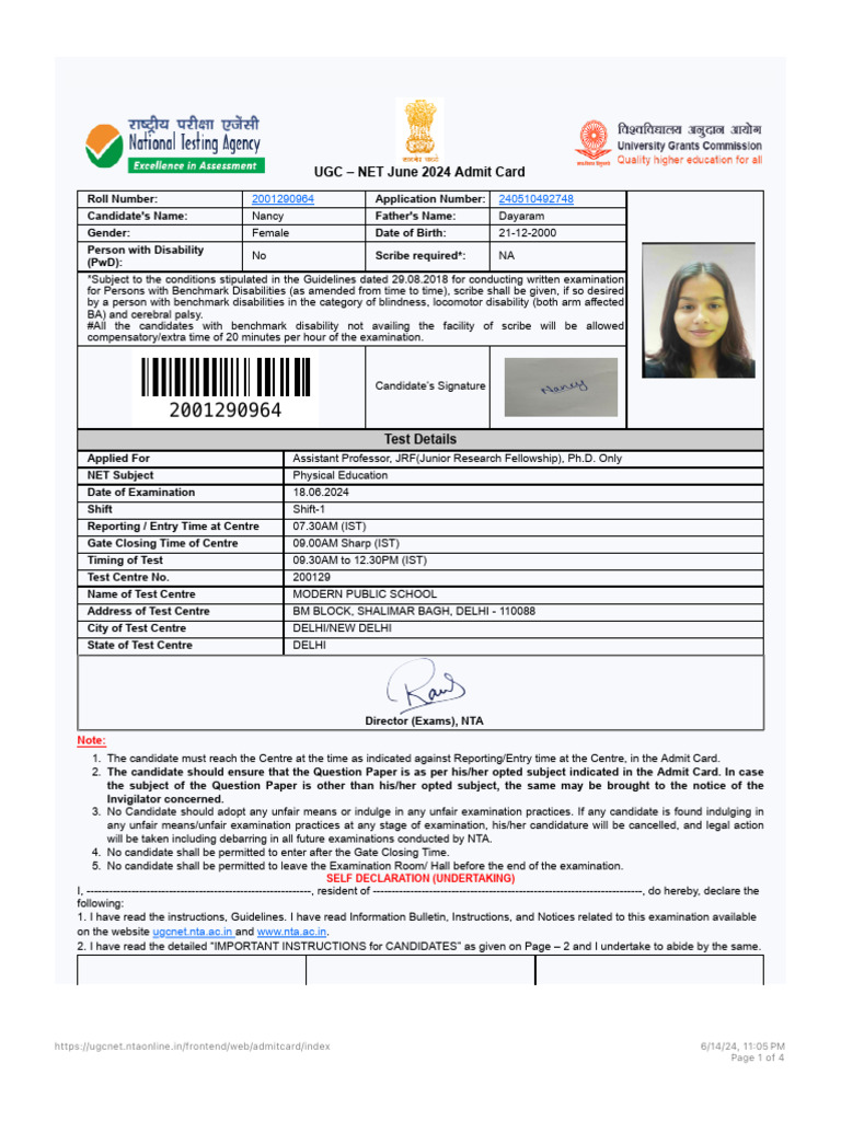 University Grants Commission (UGC) - NET India | PDF | Identity ...