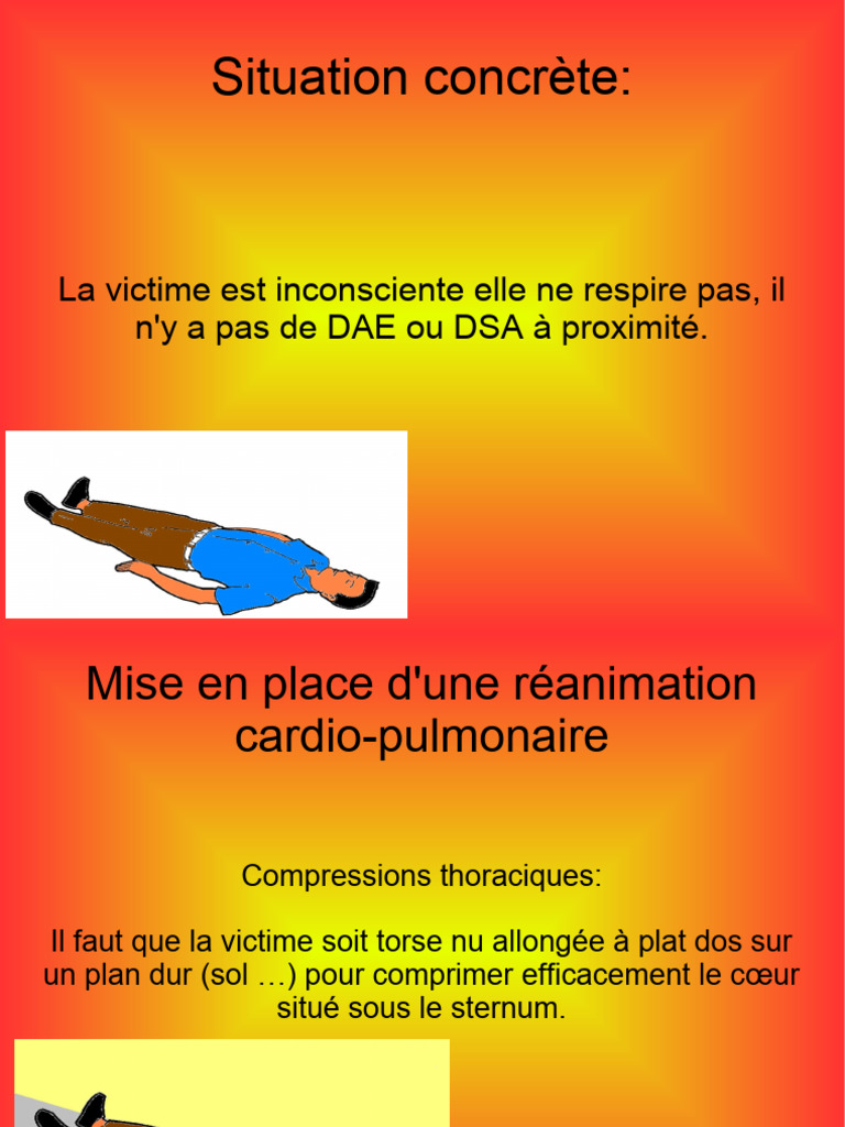Situation Concrète:: La Victime Est Inconsciente Elle Ne Respire Pas ...