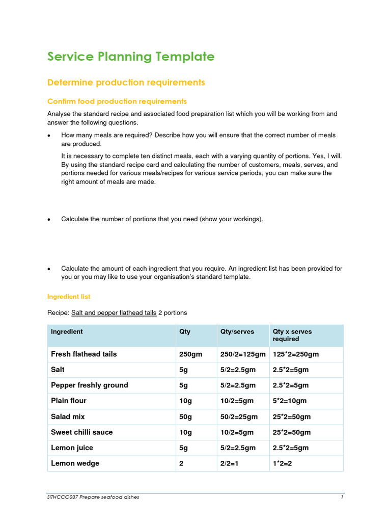 sithccc037-service-planning-template-1-seafood-dishes-pdf-sauce