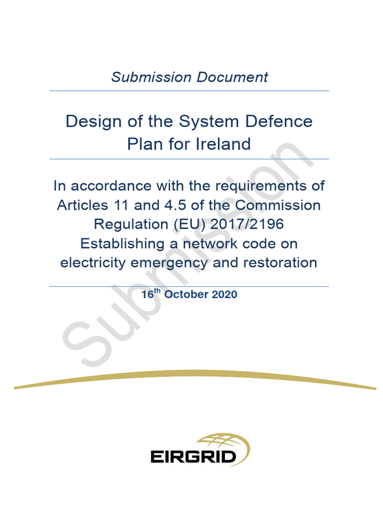 System Defence Plan for Ireland | PDF | Electric Power Transmission ...