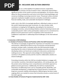 G-20 Inclusive and Action-Oriented