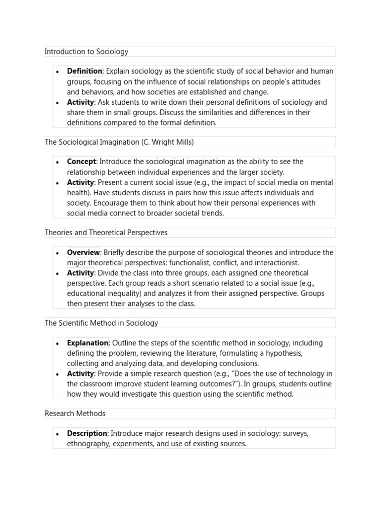 CHAPTER 1 Lecture - Intro to Sociology | PDF | Sociology | Scientific
