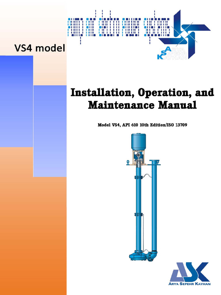VS4 Pump Installation & Maintenance Guide | PDF | Pump | Hazards